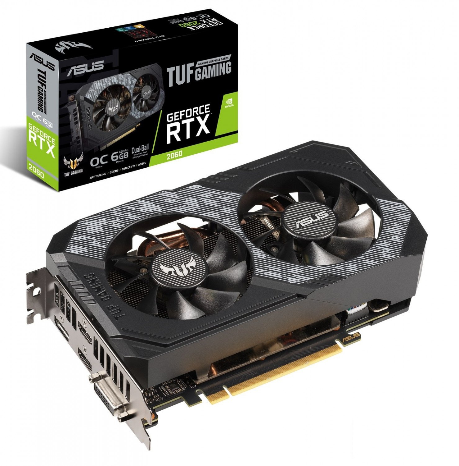Видеокарта Asus GeForce RTX2060 6GB GDDR6 OC TUF (TUF-RTX2060-O6G-GAMING) 
Видеокарта Asus GeForce RTX2060 6GB GDDR6 OC TUF (TUF-RTX2060-O6G-GAMING)
