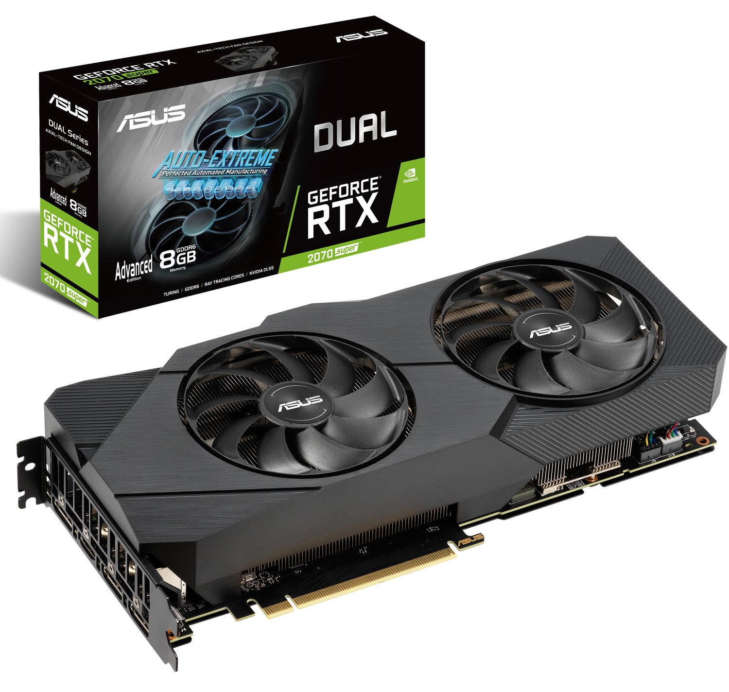 Видеокарта Asus GeForce RTX2070 SUPER 8GB GDDR6 DUAL EVO OC Advanced (DUAL-RTX2070S-A8G-EVO)
Видеокарта Asus GeForce RTX2070 SUPER 8GB GDDR6 DUAL EVO OC Advanced (DUAL-RTX2070S-A8G-EVO)