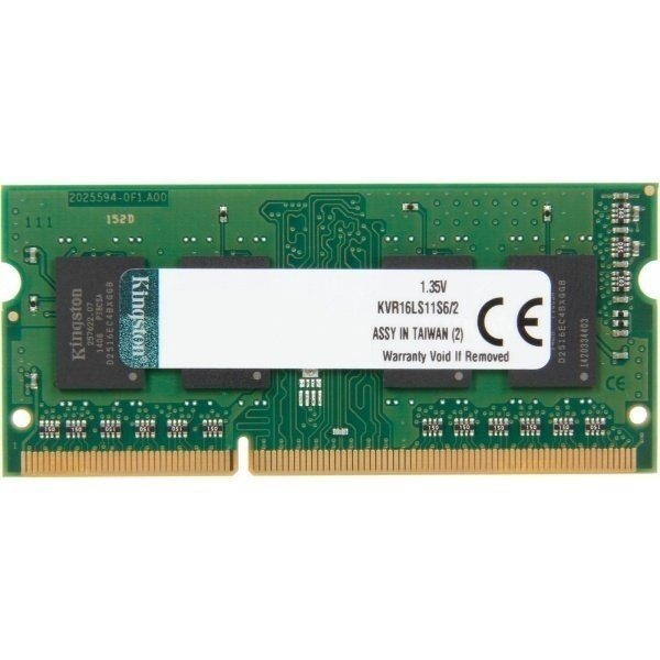 

Память для ноутбука Kingston DDR3 1600 2GB 1.35V Retail (KVR16LS11S6/2)