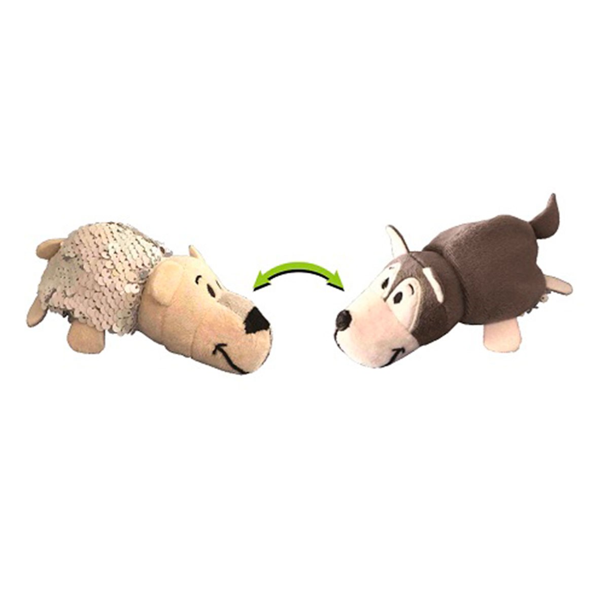 

Мягкая Игрушка С Пайетками 2 В 1 ZooPrяtki Хаски-Полярный Медведь (12 Cm) (558IT-ZPR)