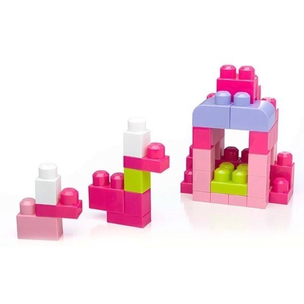

Конструктор Mega Bloks розовый в мешке 80 деталей (DCH62)