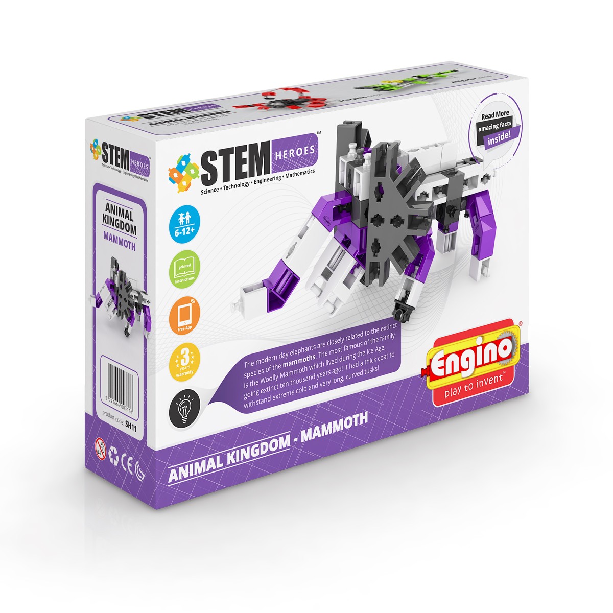 

Конструктор Engino Stem Heroes Царство Животных: Мамонт (SH11)